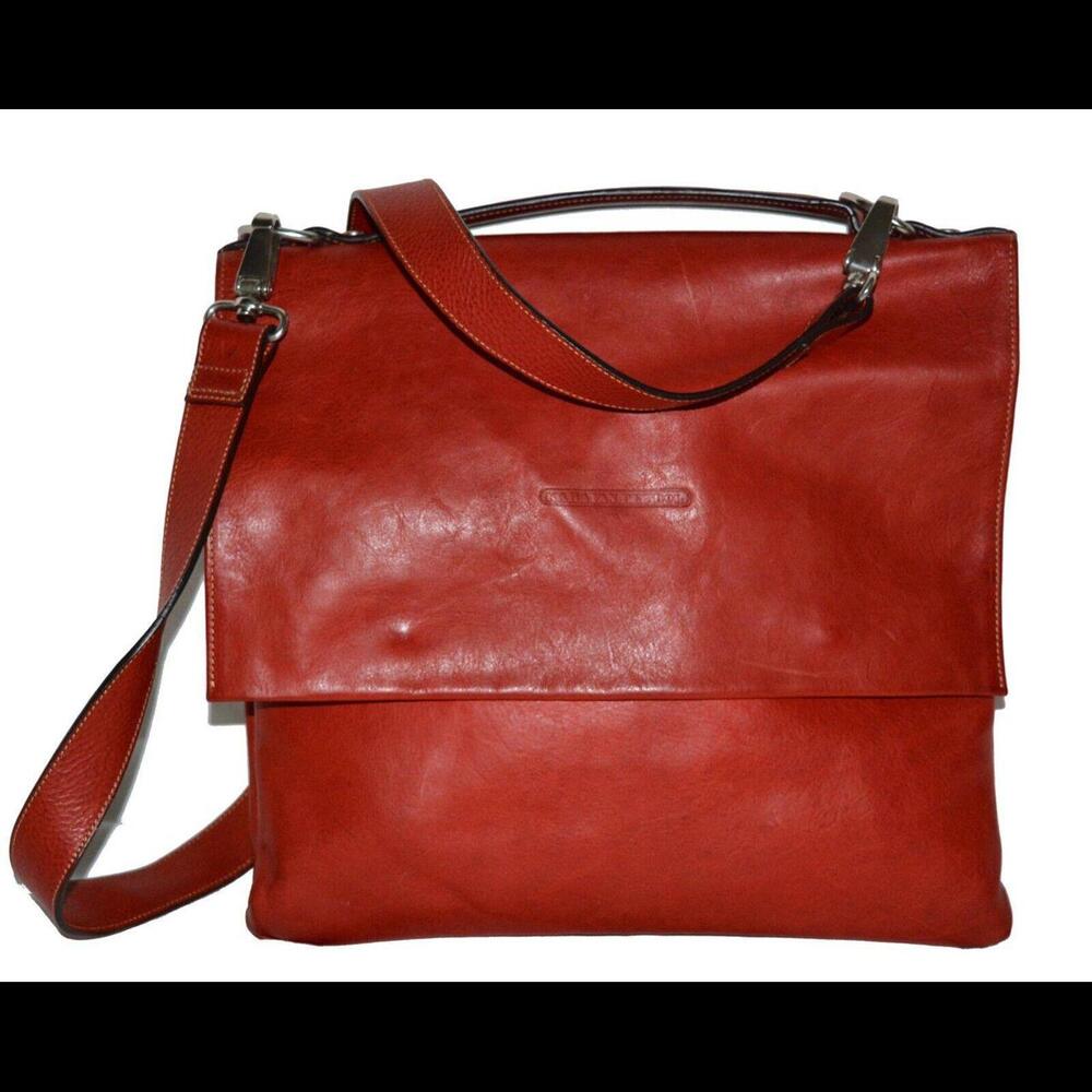 Kara Van Petrol Messenger Satchels Shuolder Bag Genuine Leather Made in Italy
